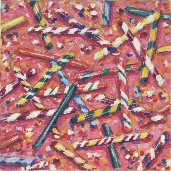 Joy Sticks II, Oil on Canvas, 12"x12" 2009