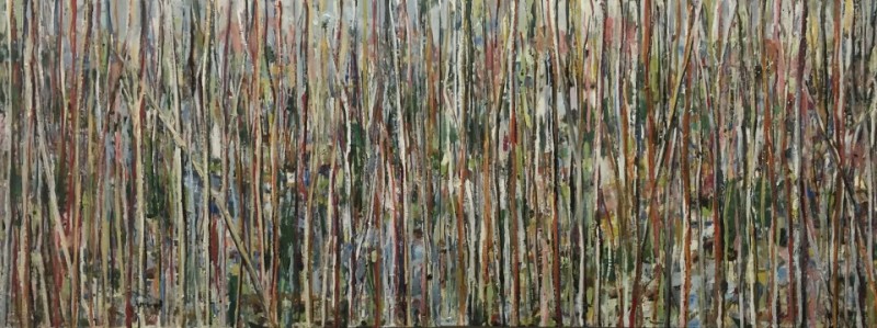 Fragments, Oil on Wood, 18"x48" 2016