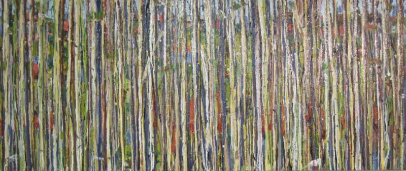 Looking Back, Oil on Canvas, 20"x48" (Diptych) 2011